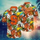 Tropical Aloha NCAA Syracuse Orange Hawaiian Shirt Birds And Palm Leaves Tropical Aloha NCAA Syracuse Orange Hawaiian Shirt Birds And Palm Leaves