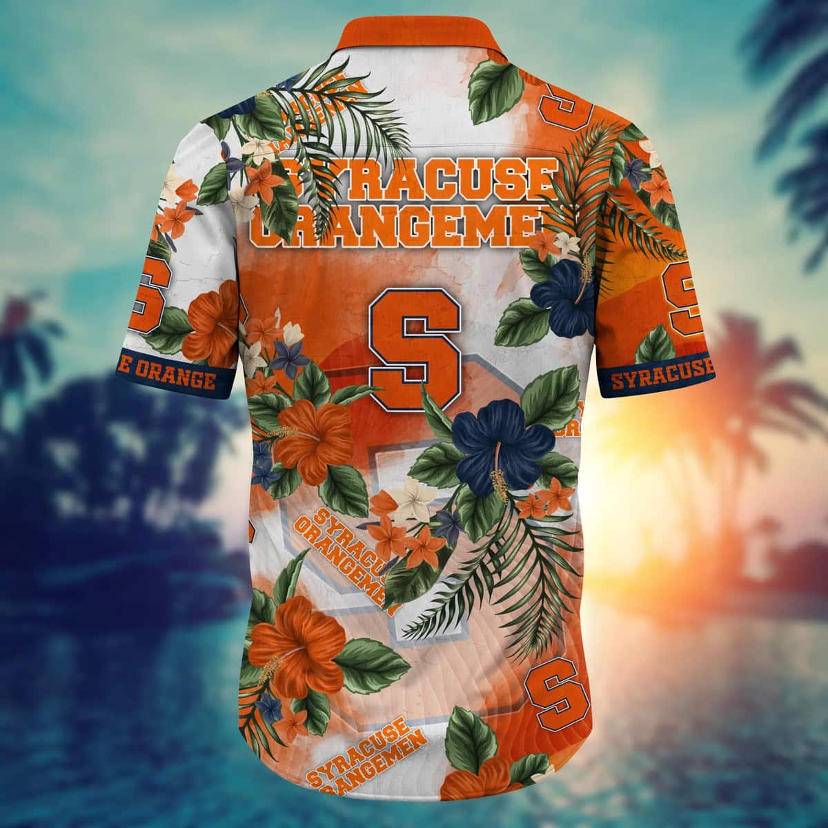 Floral Aloha NCAA Syracuse Orange Hawaiian Shirt Hibiscus Flowers Pattern Floral Aloha NCAA Syracuse Orange Hawaiian Shirt Hibiscus Flowers Pattern