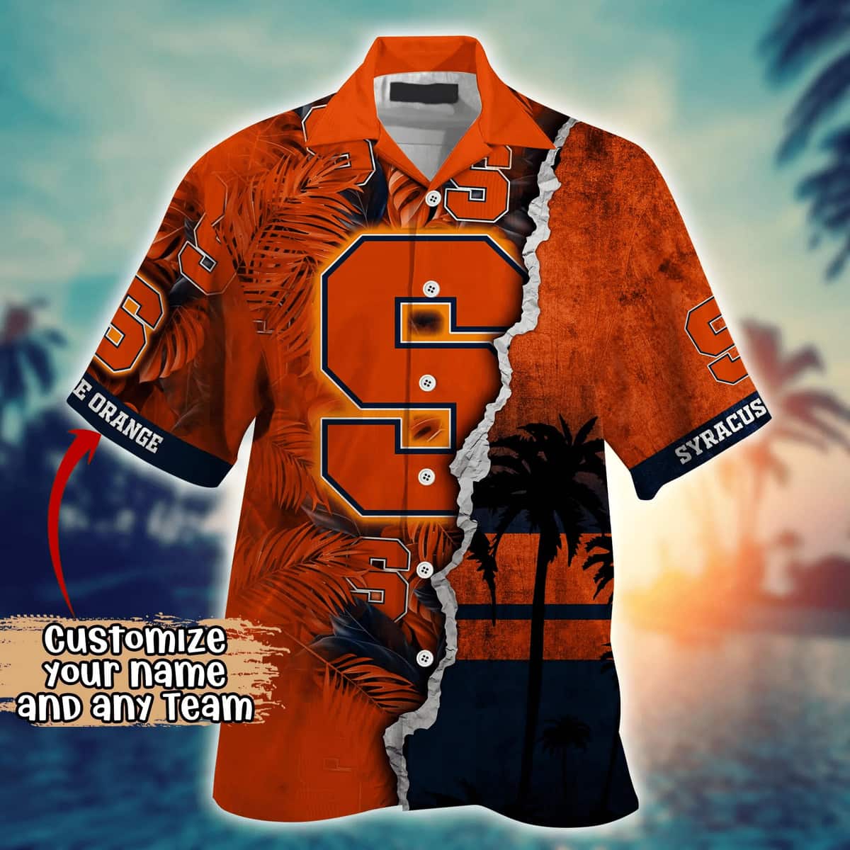 Vintage Aloha NCAA Syracuse Orange Hawaiian Shirt Custom Name Gift For Beach Trip Vintage Aloha NCAA Syracuse Orange Hawaiian Shirt Custom Name Gift For Beach Trip