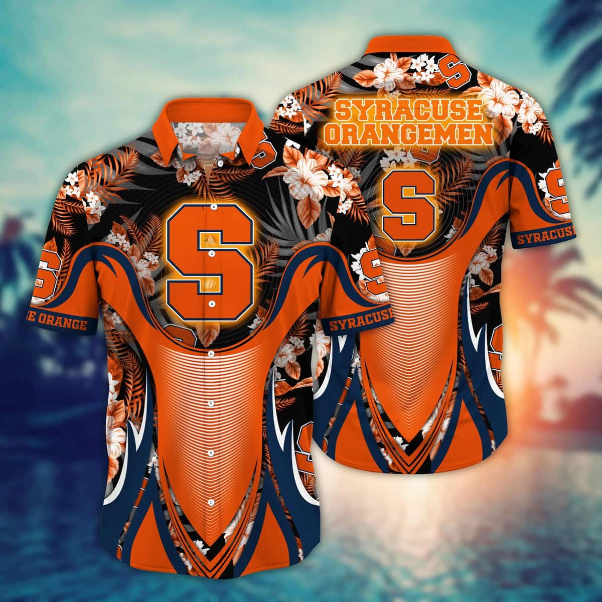 NCAA Syracuse Orange Hawaiian Shirt Beach Lovers Gift NCAA Syracuse Orange Hawaiian Shirt Beach Lovers Gift