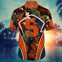 Summer Aloha NCAA Syracuse Orange Hawaiian Shirt Palm Leaves Pattern
