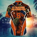 Summer Aloha NCAA Syracuse Orange Hawaiian Shirt Palm Leaves Pattern