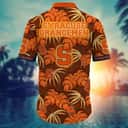 NCAA Syracuse Orange Hawaiian Shirt Palm Leaves Pattern