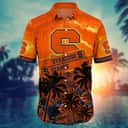Vintage Aloha NCAA Syracuse Orange Hawaiian Shirt Palm Trees Pattern Beach Lovers Gift