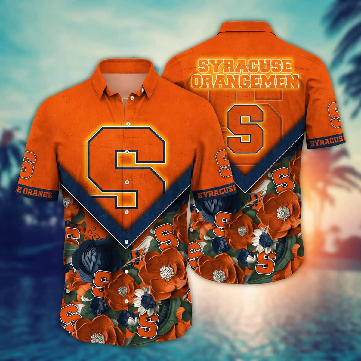 Floral Aloha NCAA Syracuse Orange Hawaiian Shirt Beach Gift For Friend Floral Aloha NCAA Syracuse Orange Hawaiian Shirt Beach Gift For Friend