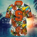 Summer Aloha NCAA Syracuse Orange Hawaiian Shirt Birds And Palm Leaves