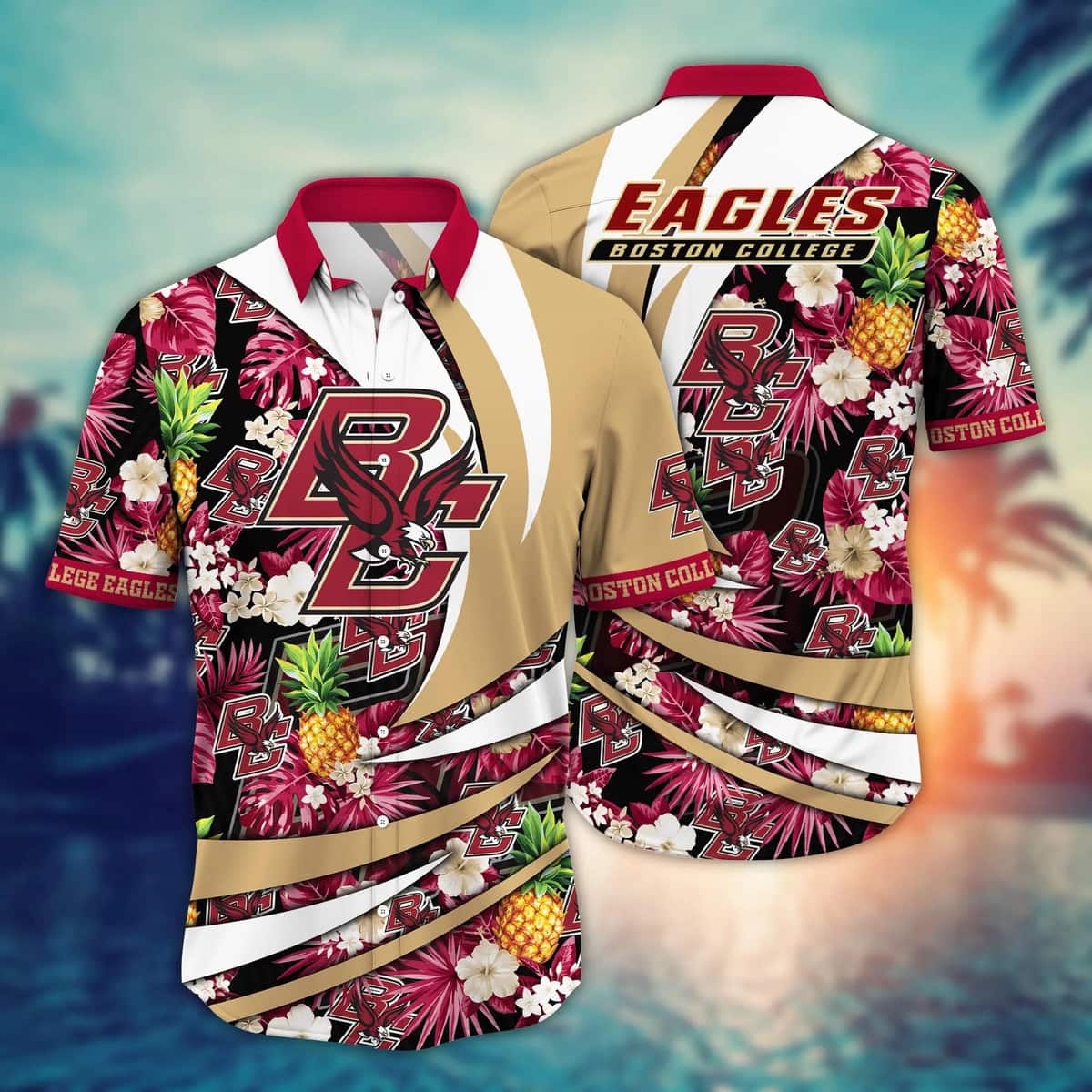 NCAA Boston College Eagles Hawaiian Shirt Gift For Beach Holiday NCAA Boston College Eagles Hawaiian Shirt Gift For Beach Holiday