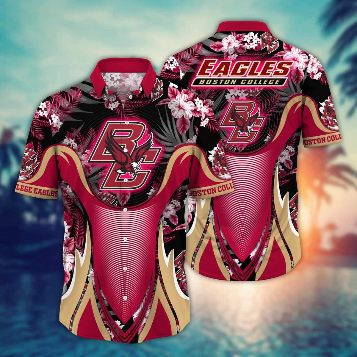NCAA Boston College Eagles Hawaiian Shirt Summer Holiday Gift NCAA Boston College Eagles Hawaiian Shirt Summer Holiday Gift