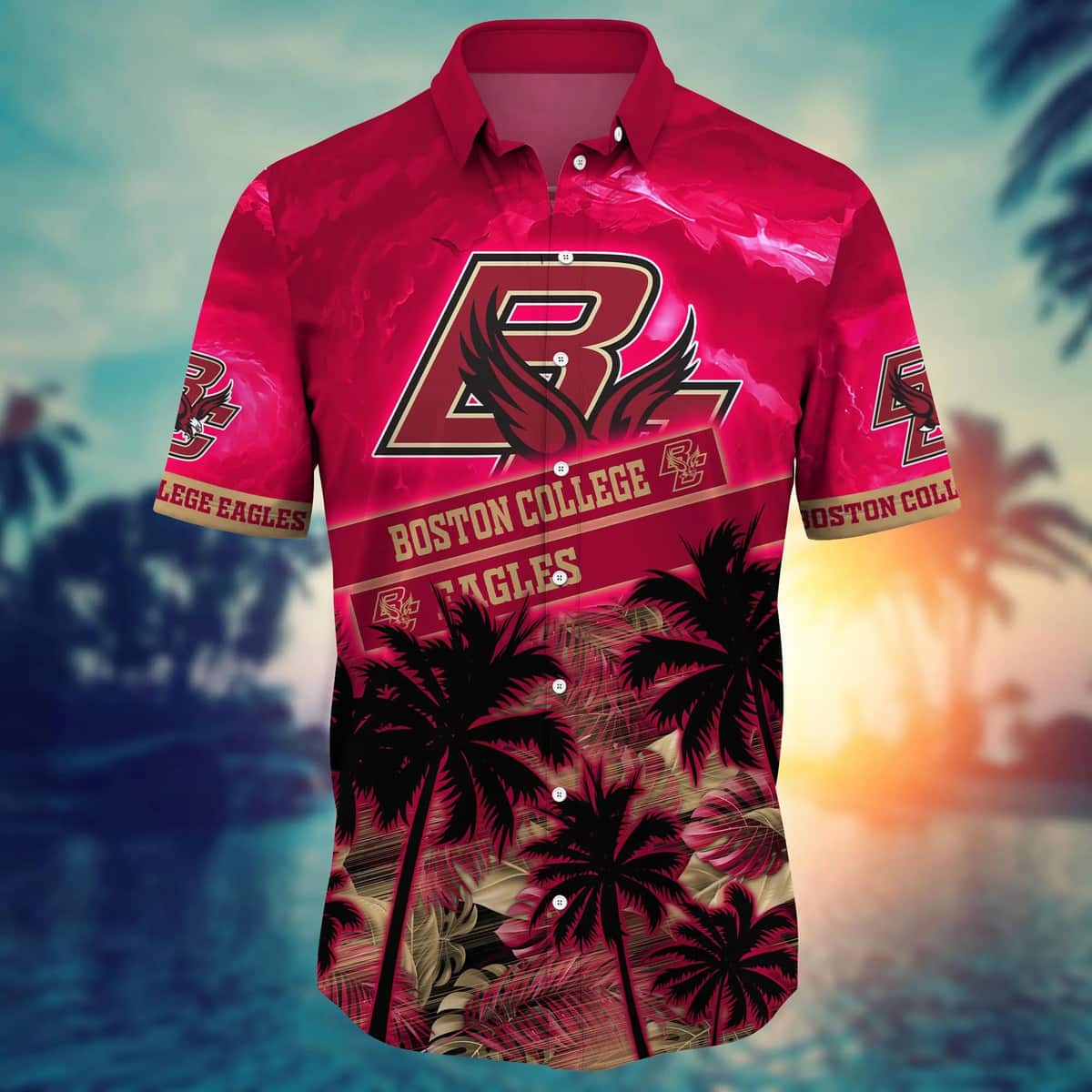 Vintage Aloha NCAA Boston College Eagles Hawaiian Shirt Summer Beach Gift Vintage Aloha NCAA Boston College Eagles Hawaiian Shirt Summer Beach Gift