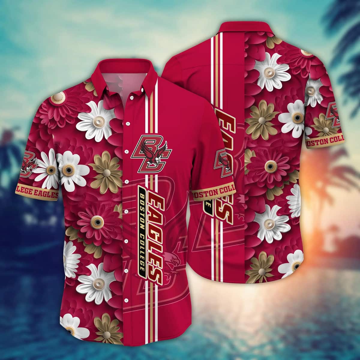 NCAA Boston College Eagles Hawaiian Shirt Summer Beach Gift NCAA Boston College Eagles Hawaiian Shirt Summer Beach Gift