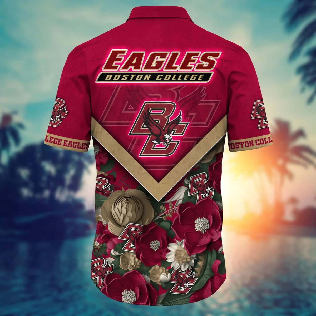 Floral Aloha NCAA Boston College Eagles Hawaiian Shirt Beach Gift For Friend Floral Aloha NCAA Boston College Eagles Hawaiian Shirt Beach Gift For Friend