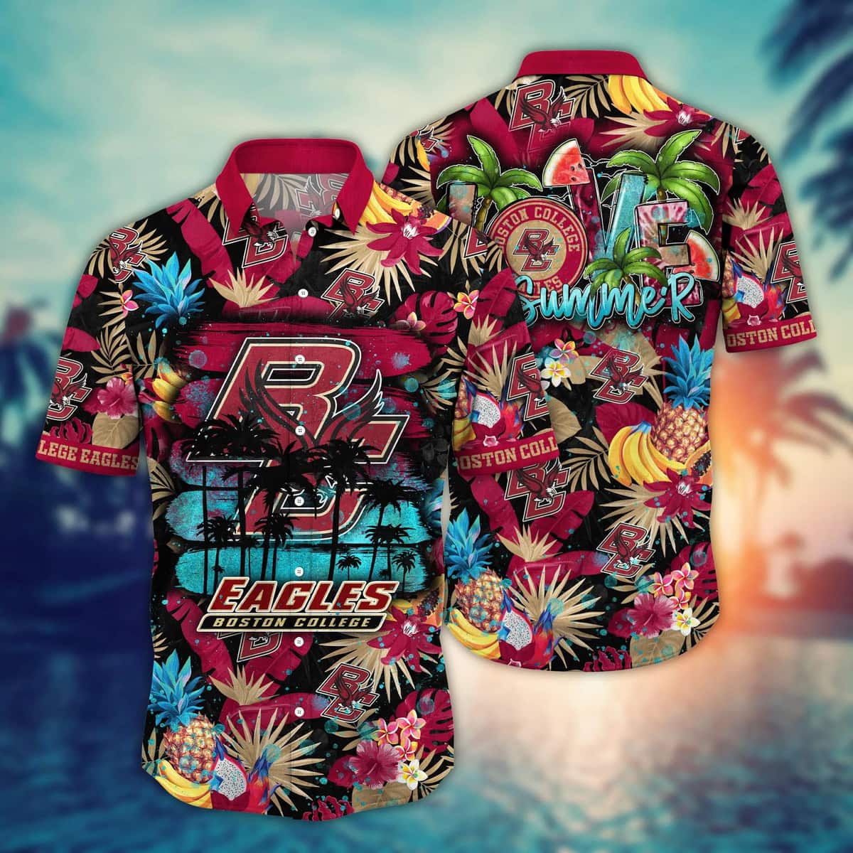 Summer Aloha NCAA Boston College Eagles Hawaiian Shirt Beach Gift For Dad Summer Aloha NCAA Boston College Eagles Hawaiian Shirt Beach Gift For Dad