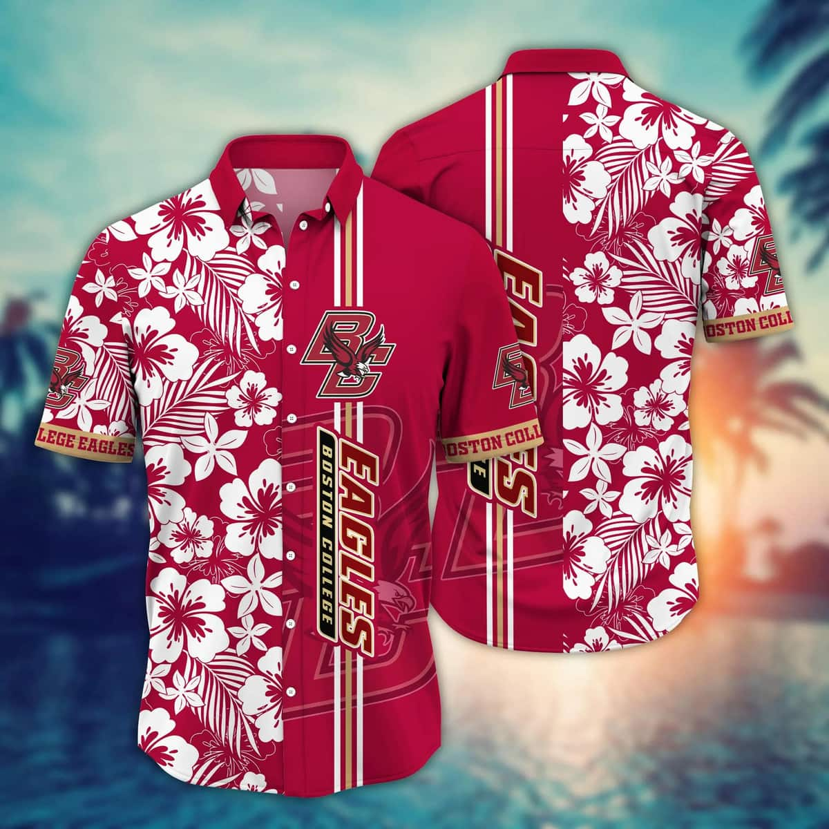 Floral Aloha NCAA Boston College Eagles Hawaiian Shirt Summer Gift For Friend