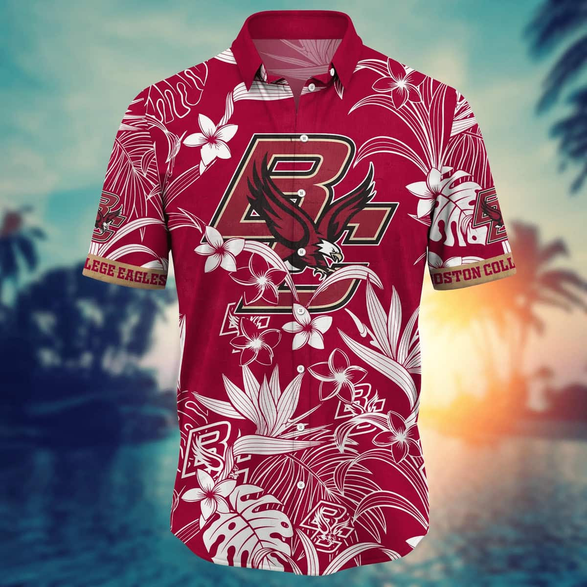 NCAA Boston College Eagles Hawaiian Shirt Summer Vacation Gift NCAA Boston College Eagles Hawaiian Shirt Summer Vacation Gift