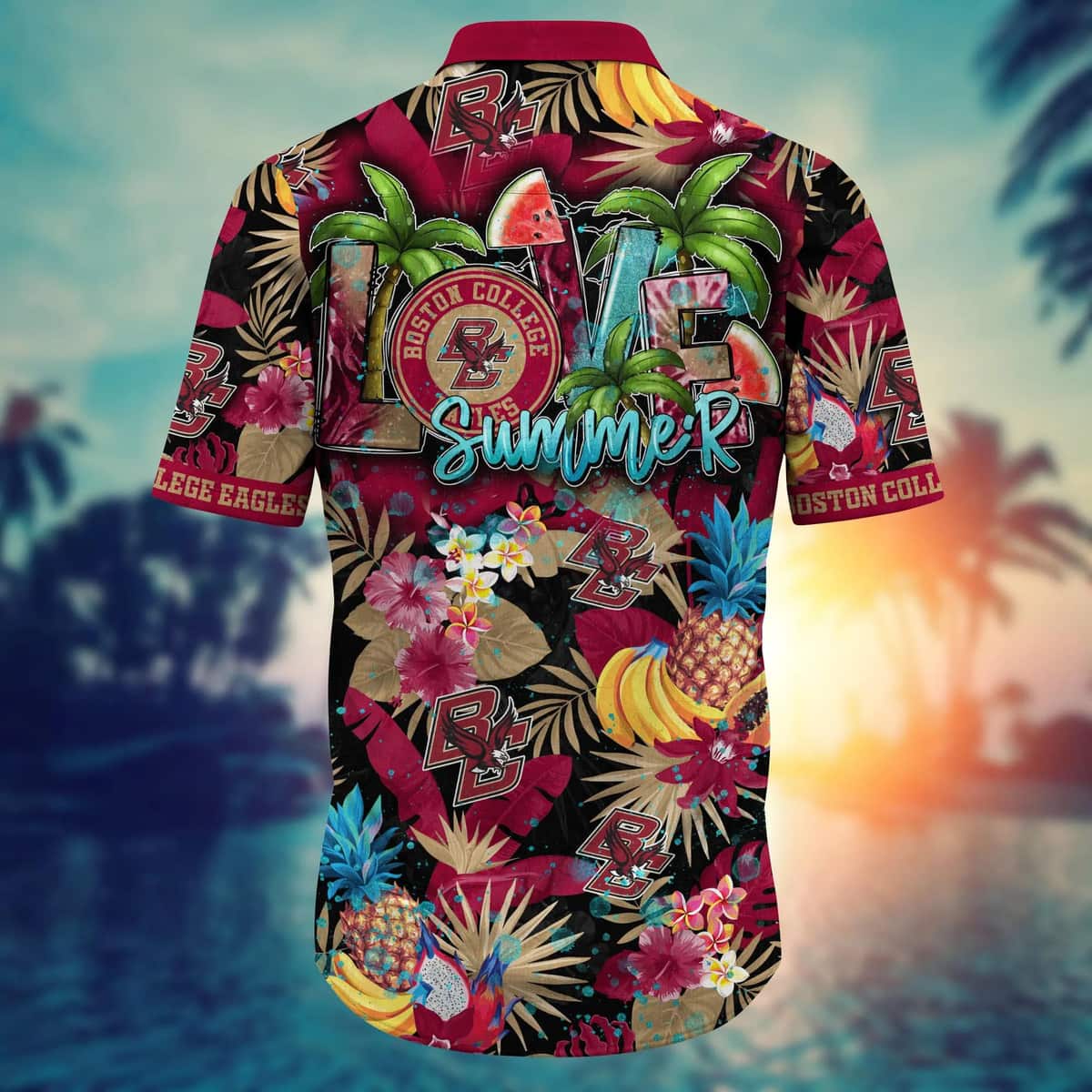 Summer Aloha NCAA Boston College Eagles Hawaiian Shirt Tropical Fruit Pattern Summer Aloha NCAA Boston College Eagles Hawaiian Shirt Tropical Fruit Pattern
