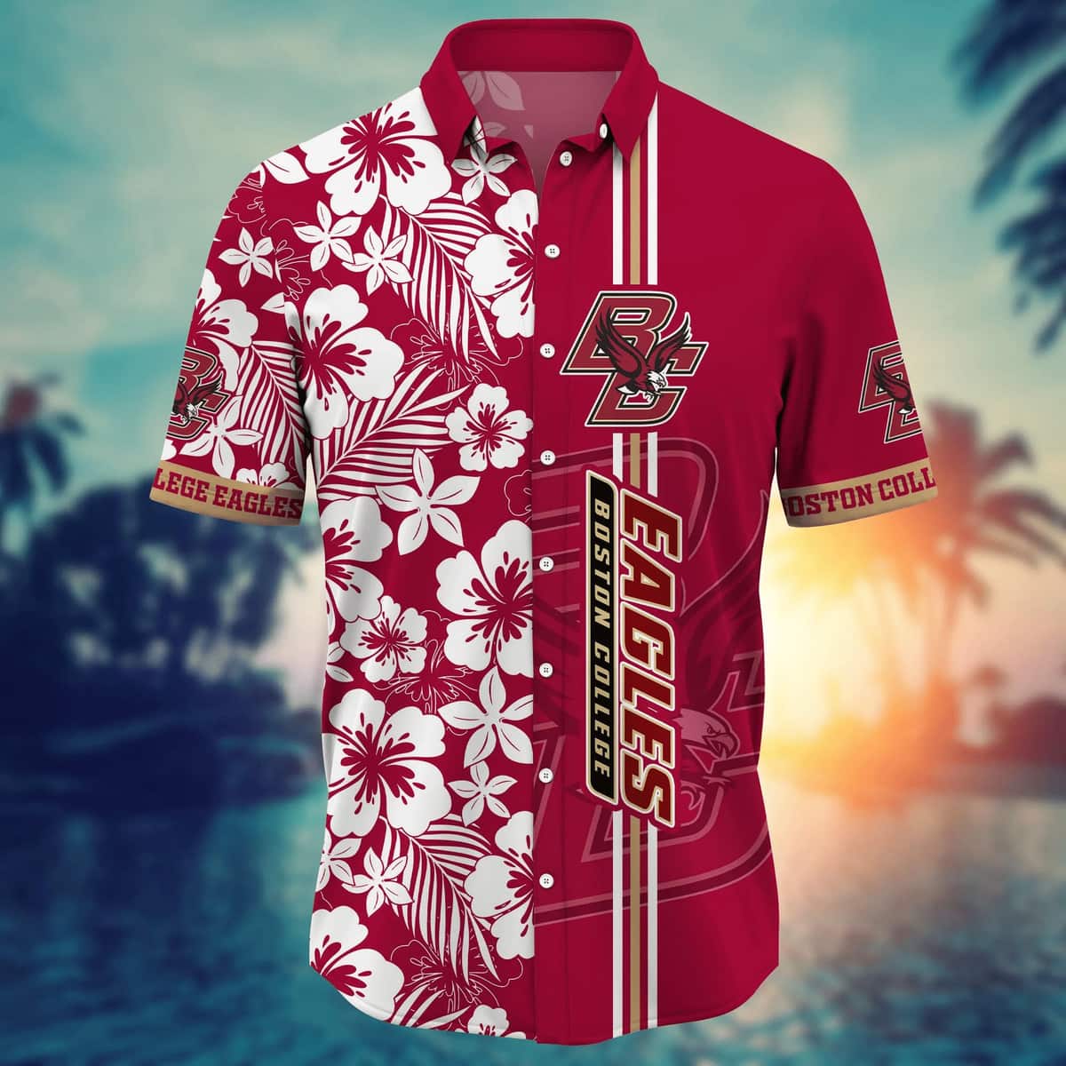 NCAA Boston College Eagles Hawaiian Shirt Summer Gift For Friend NCAA Boston College Eagles Hawaiian Shirt Summer Gift For Friend