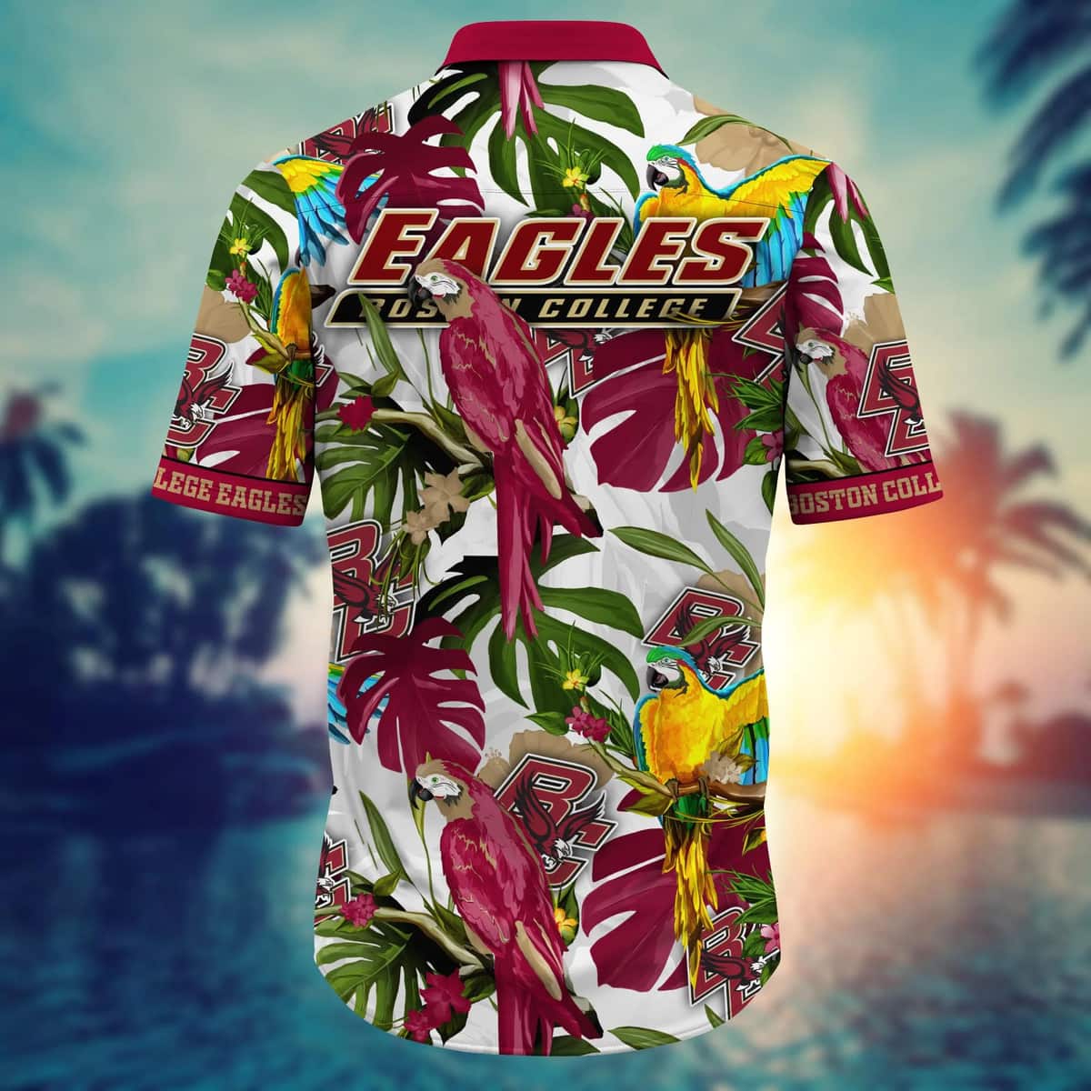 Tropical Aloha NCAA Boston College Eagles Hawaiian Shirt Birds And Palm Leaves Tropical Aloha NCAA Boston College Eagles Hawaiian Shirt Birds And Palm Leaves