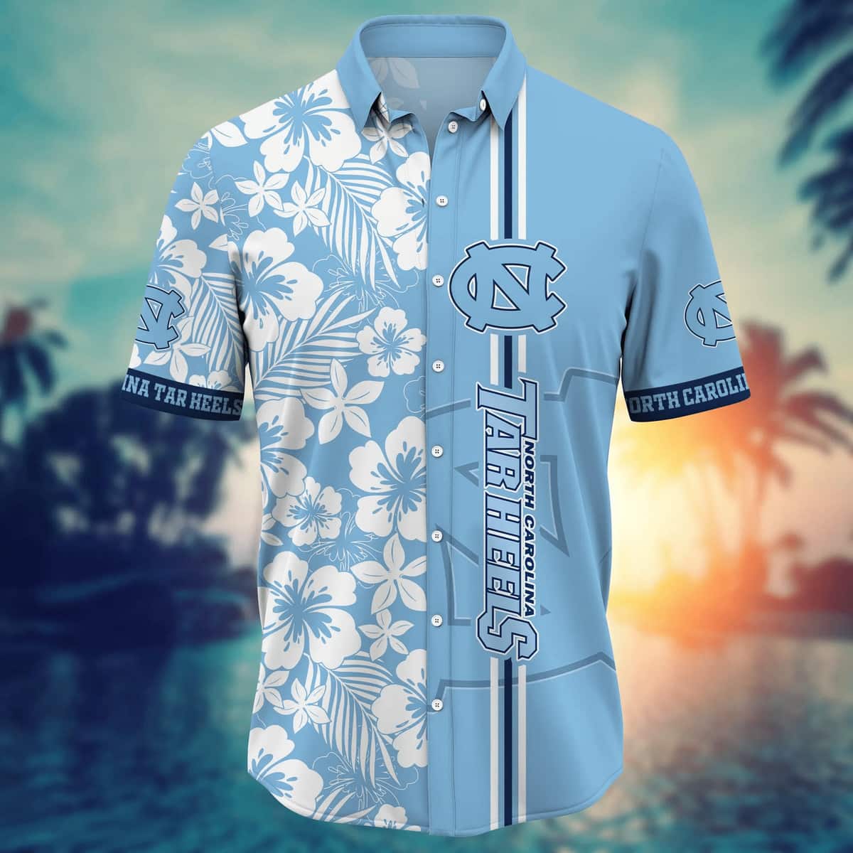 Floral Aloha North Carolina Tar Heels NCAA Hawaiian Shirt Trendy Summer Gift Floral Aloha North Carolina Tar Heels NCAA Hawaiian Shirt Trendy Summer Gift
