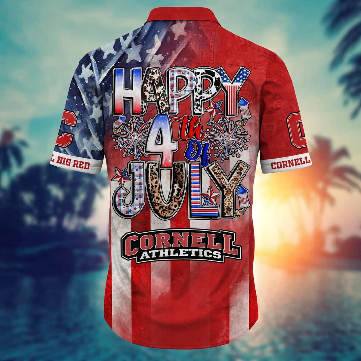 NCAA Cornell Big Red Hawaiian Shirt Independence Day Happy 4th Of July NCAA Cornell Big Red Hawaiian Shirt Independence Day Happy 4th Of July