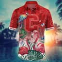 Summer Aloha NCAA Cornell Big Red Hawaiian Shirt Pink Flamingo And Palm Leaves Summer Aloha NCAA Cornell Big Red Hawaiian Shirt Pink Flamingo And Palm Leaves
