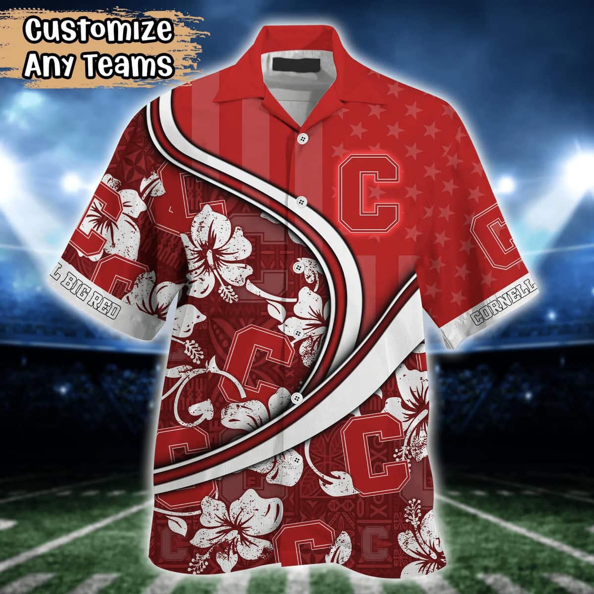 Floral Aloha NCAA Cornell Big Red Hawaiian Shirt Custom Name Summer Holiday Gift Floral Aloha NCAA Cornell Big Red Hawaiian Shirt Custom Name Summer Holiday Gift