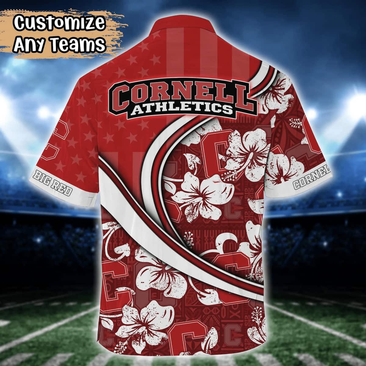 Floral Aloha NCAA Cornell Big Red Hawaiian Shirt Custom Name Summer Holiday Gift Floral Aloha NCAA Cornell Big Red Hawaiian Shirt Custom Name Summer Holiday Gift