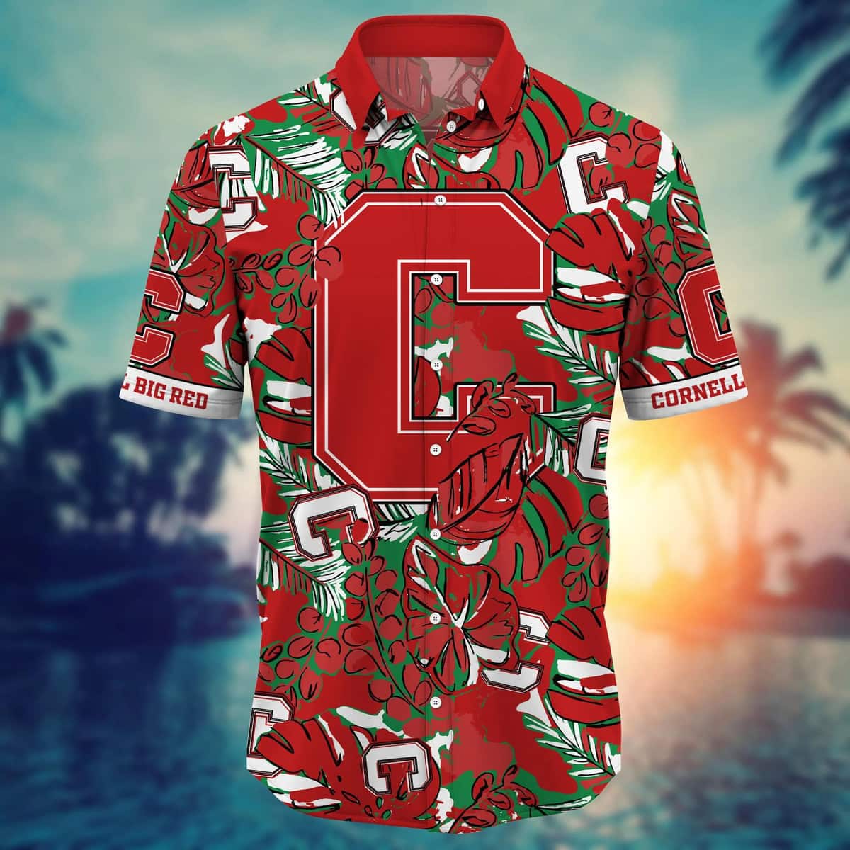 NCAA Cornell Big Red Hawaiian Shirt Beach Gift For Friend NCAA Cornell Big Red Hawaiian Shirt Beach Gift For Friend
