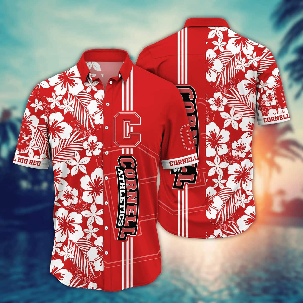 NCAA Cornell Big Red Hawaiian Shirt Beach Gift For Him