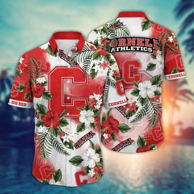 Tropical Aloha NCAA Cornell Big Red Hawaiian Shirt Hibiscus Flowers Pattern Gift For Beach Lovers Tropical Aloha NCAA Cornell Big Red Hawaiian Shirt Hibiscus Flowers Pattern Gift For Beach Lovers