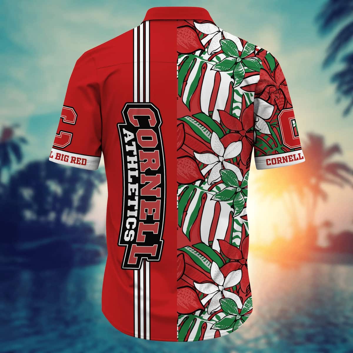Red Aloha NCAA Cornell Big Red Hawaiian Shirt Beach Gift For Friend Red Aloha NCAA Cornell Big Red Hawaiian Shirt Beach Gift For Friend