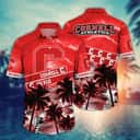 Vintage Aloha NCAA Cornell Big Red Hawaiian Shirt Palm Trees Pattern
