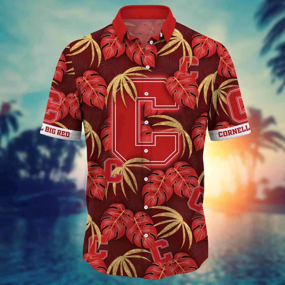 NCAA Cornell Big Red Hawaiian Shirt Gift For Beach Holiday NCAA Cornell Big Red Hawaiian Shirt Gift For Beach Holiday