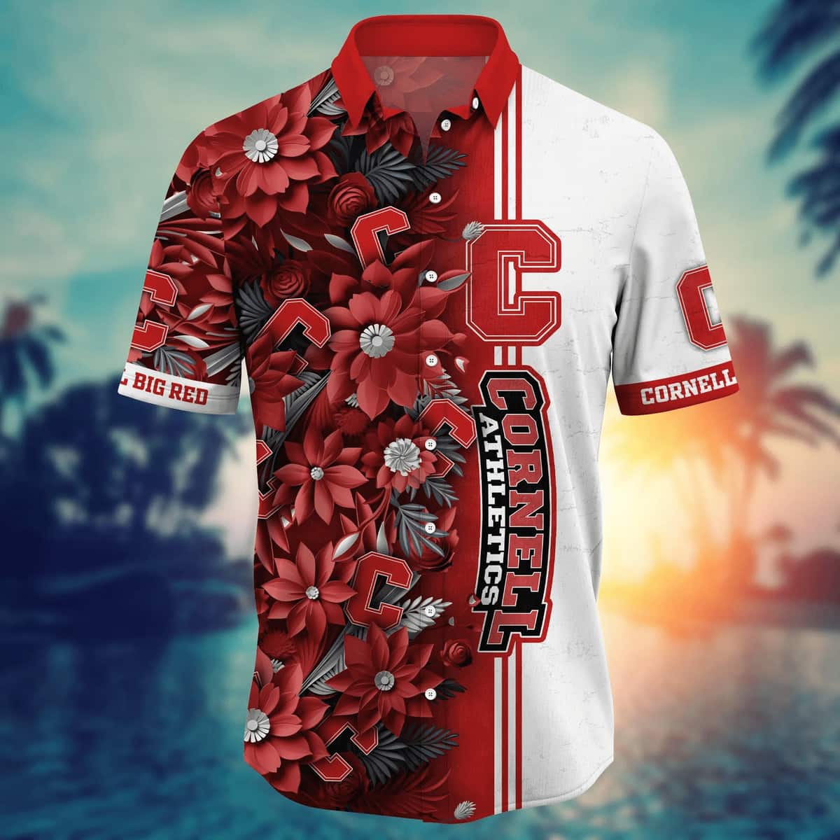 Floral Aloha NCAA Cornell Big Red Hawaiian Shirt Summer Gift For Friends Floral Aloha NCAA Cornell Big Red Hawaiian Shirt Summer Gift For Friends