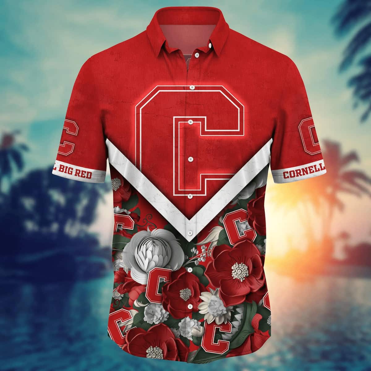 Floral Aloha NCAA Cornell Big Red Hawaiian Shirt Gift For Best Friend Floral Aloha NCAA Cornell Big Red Hawaiian Shirt Gift For Best Friend