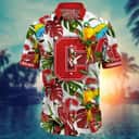 NCAA Cornell Big Red Hawaiian Shirt Birds And Palm Leaves