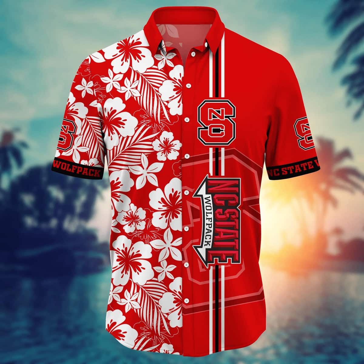 NCAA NC State Wolfpack Hawaiian Shirt Gift For Beach Lovers NCAA NC State Wolfpack Hawaiian Shirt Gift For Beach Lovers