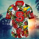 NCAA NC State Wolfpack Hawaiian Shirt Birds And Palm Leaves Gift For Beach Holiday NCAA NC State Wolfpack Hawaiian Shirt Birds And Palm Leaves Gift For Beach Holiday