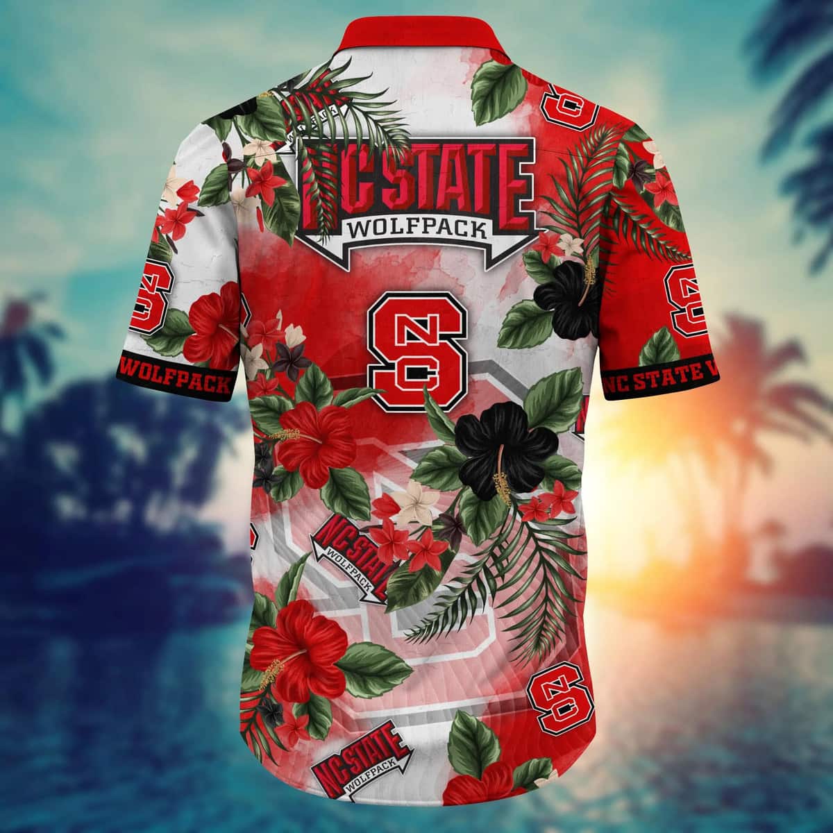 NCAA NC State Wolfpack Hawaiian Shirt Hibiscus Flowers Pattern NCAA NC State Wolfpack Hawaiian Shirt Hibiscus Flowers Pattern