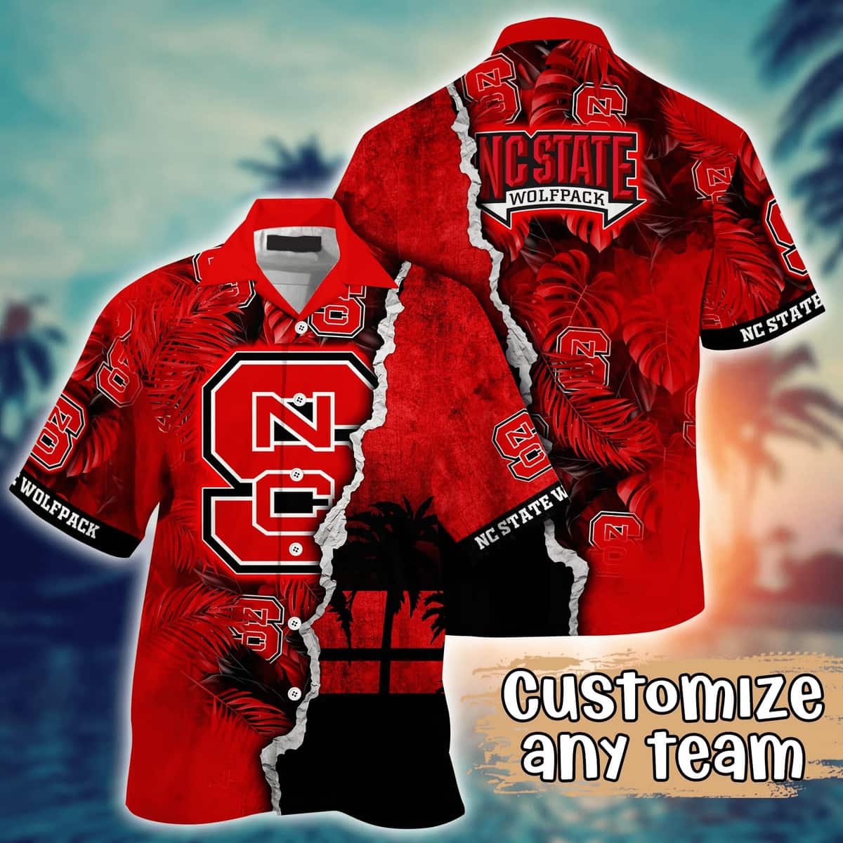 Vintage Aloha NCAA NC State Wolfpack Hawaiian Shirt Custom Name Best Beach Gift Vintage Aloha NCAA NC State Wolfpack Hawaiian Shirt Custom Name Best Beach Gift