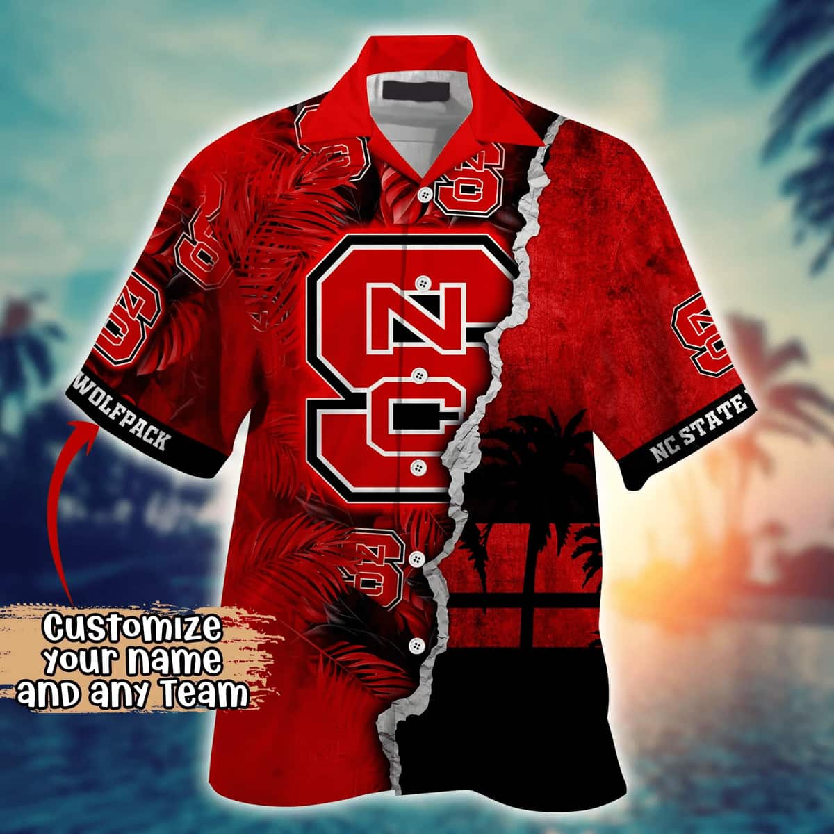 Vintage Aloha NCAA NC State Wolfpack Hawaiian Shirt Custom Name Best Beach Gift Vintage Aloha NCAA NC State Wolfpack Hawaiian Shirt Custom Name Best Beach Gift