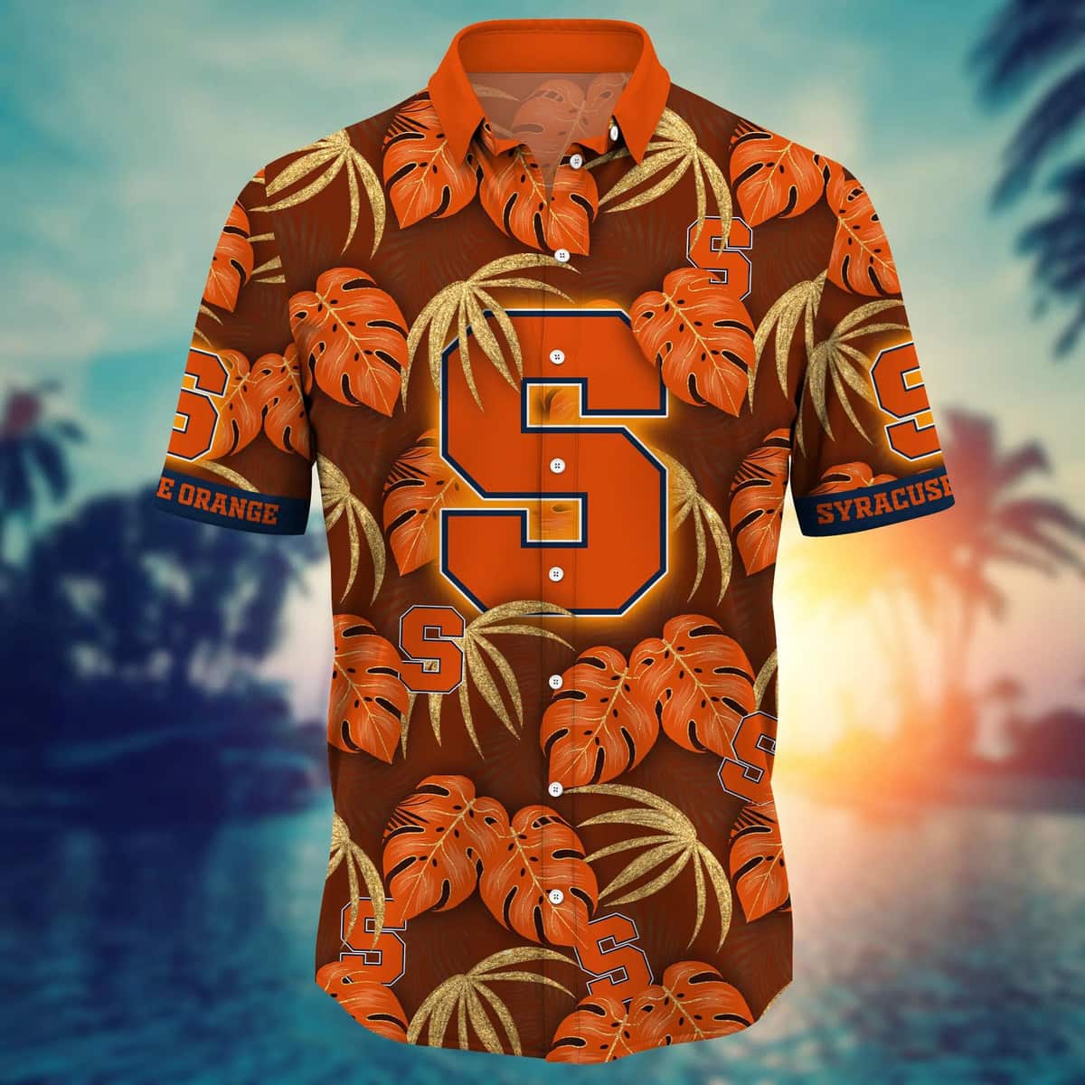 Summer Aloha Syracuse Orange NCAA Hawaiian Shirt Tropical Palm Leaves Beach Lovers Gift Summer Aloha Syracuse Orange NCAA Hawaiian Shirt Tropical Palm Leaves Beach Lovers Gift