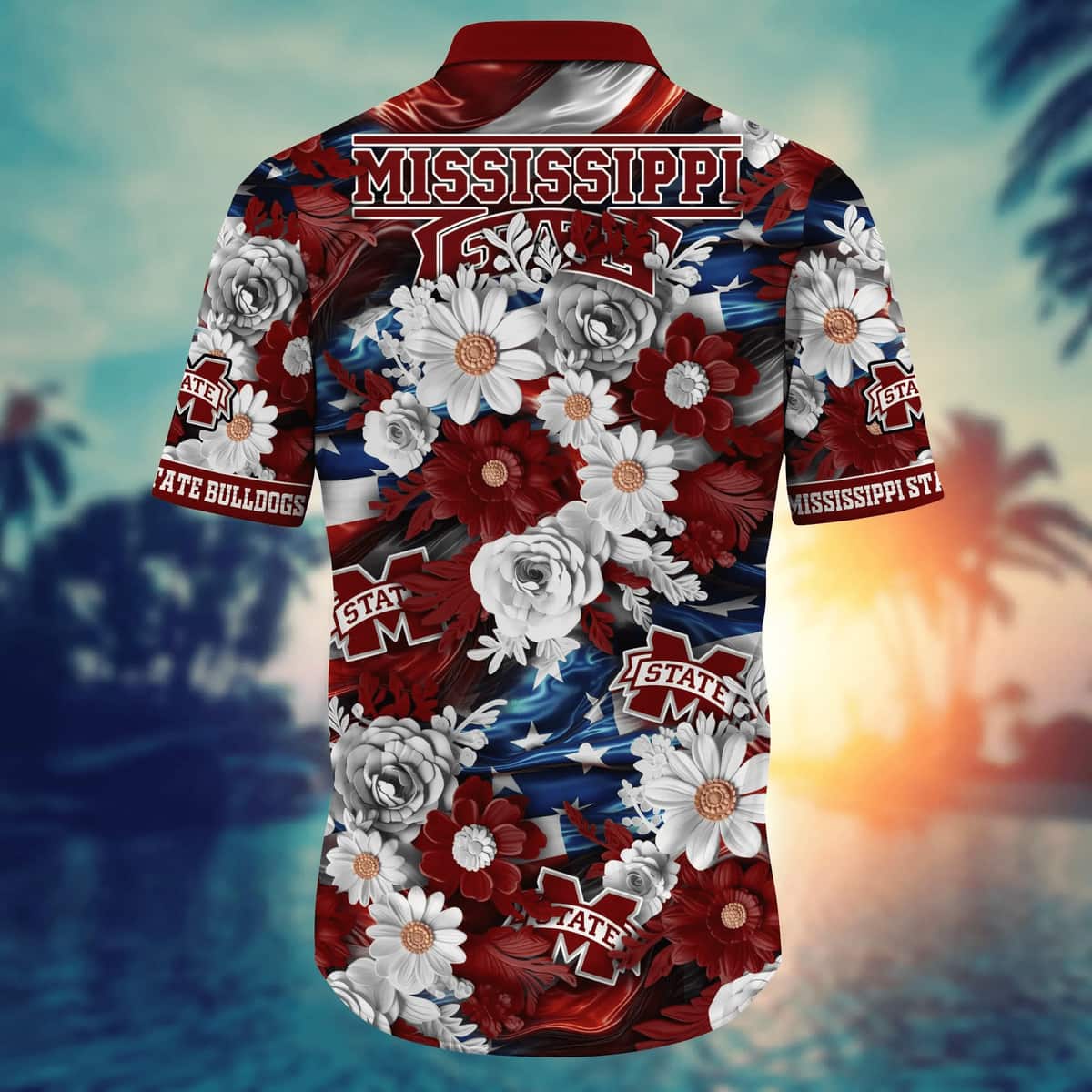 Floral Aloha NCAA Mississippi State Bulldogs Hawaiian Shirt Independence Day