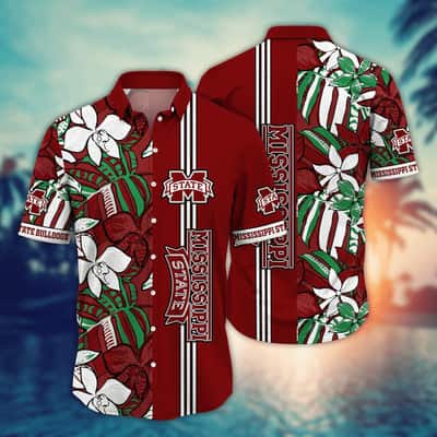 Floral Aloha NCAA Mississippi State Bulldogs Hawaiian Shirt Best Beach Gift