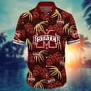 NCAA Mississippi State Bulldogs Hawaiian Shirt Palm Leaves Pattern Beach Lovers Gift