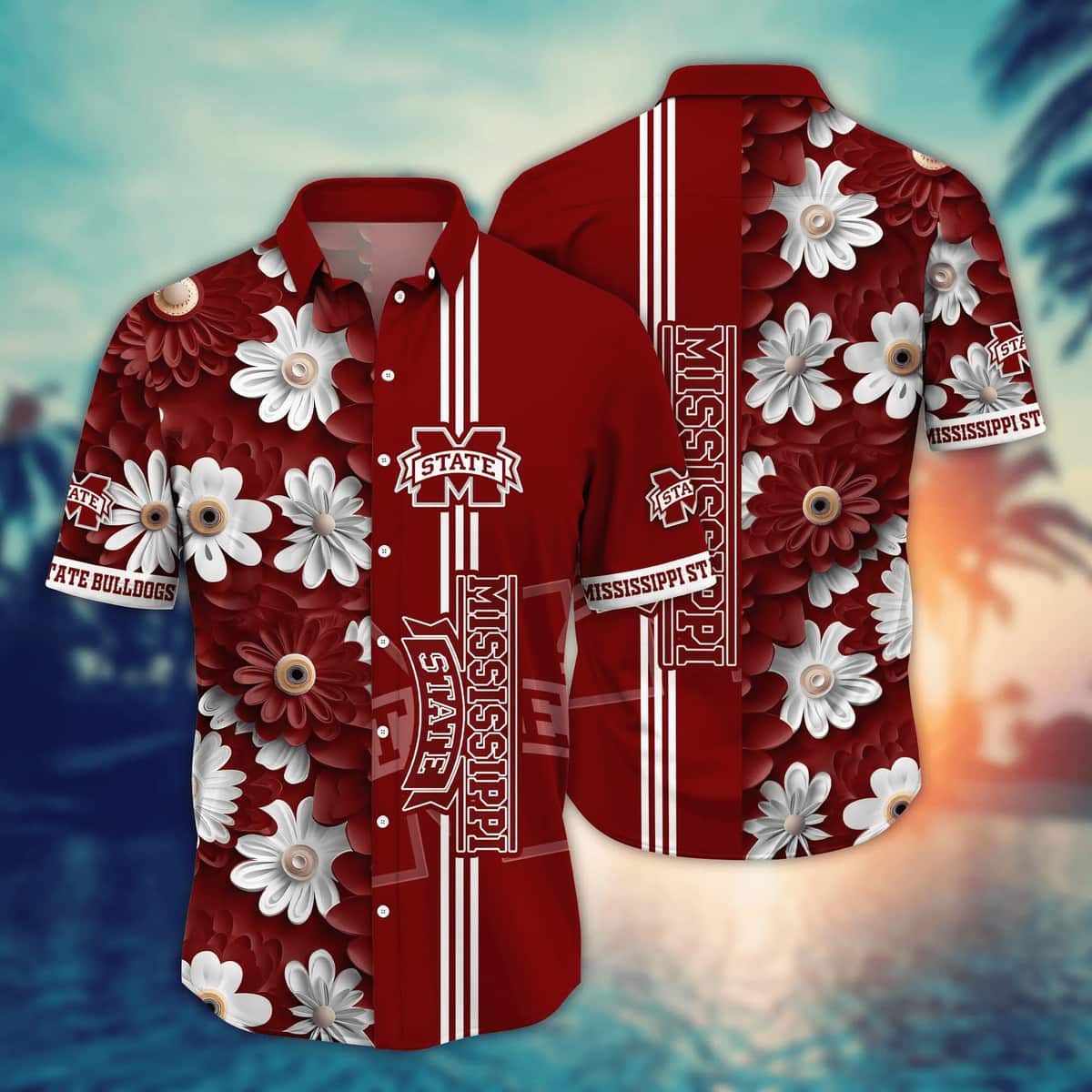 Floral Aloha NCAA Mississippi State Bulldogs Hawaiian Shirt Gift For Beach Vacation Floral Aloha NCAA Mississippi State Bulldogs Hawaiian Shirt Gift For Beach Vacation