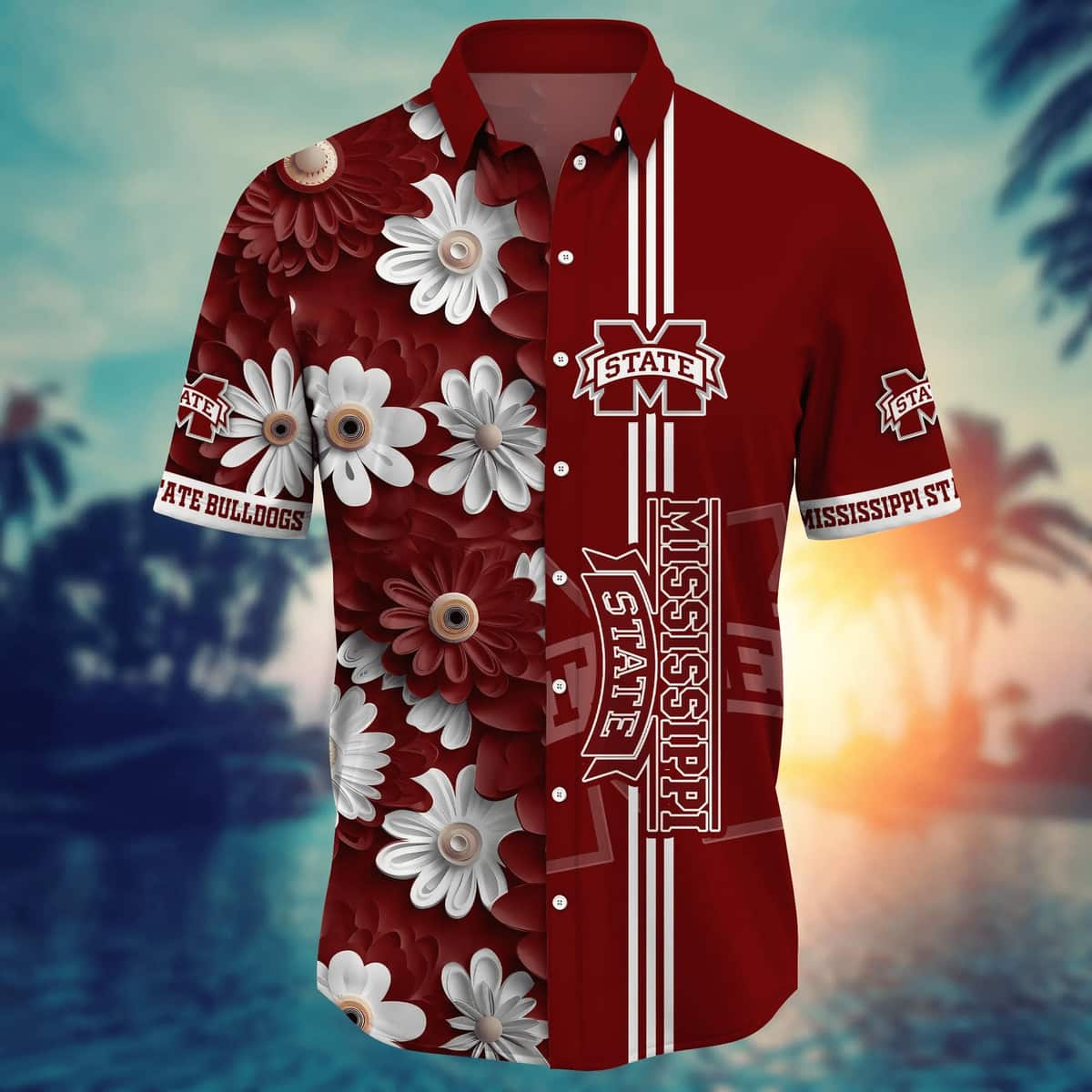 Floral Aloha NCAA Mississippi State Bulldogs Hawaiian Shirt Gift For Beach Vacation
