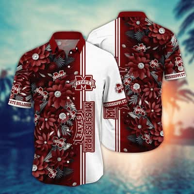 Floral Aloha NCAA Mississippi State Bulldogs Hawaiian Shirt Beach Gift For Friend