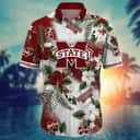 Floral Aloha NCAA Mississippi State Bulldogs Hawaiian Shirt Hibiscus Flowers Pattern