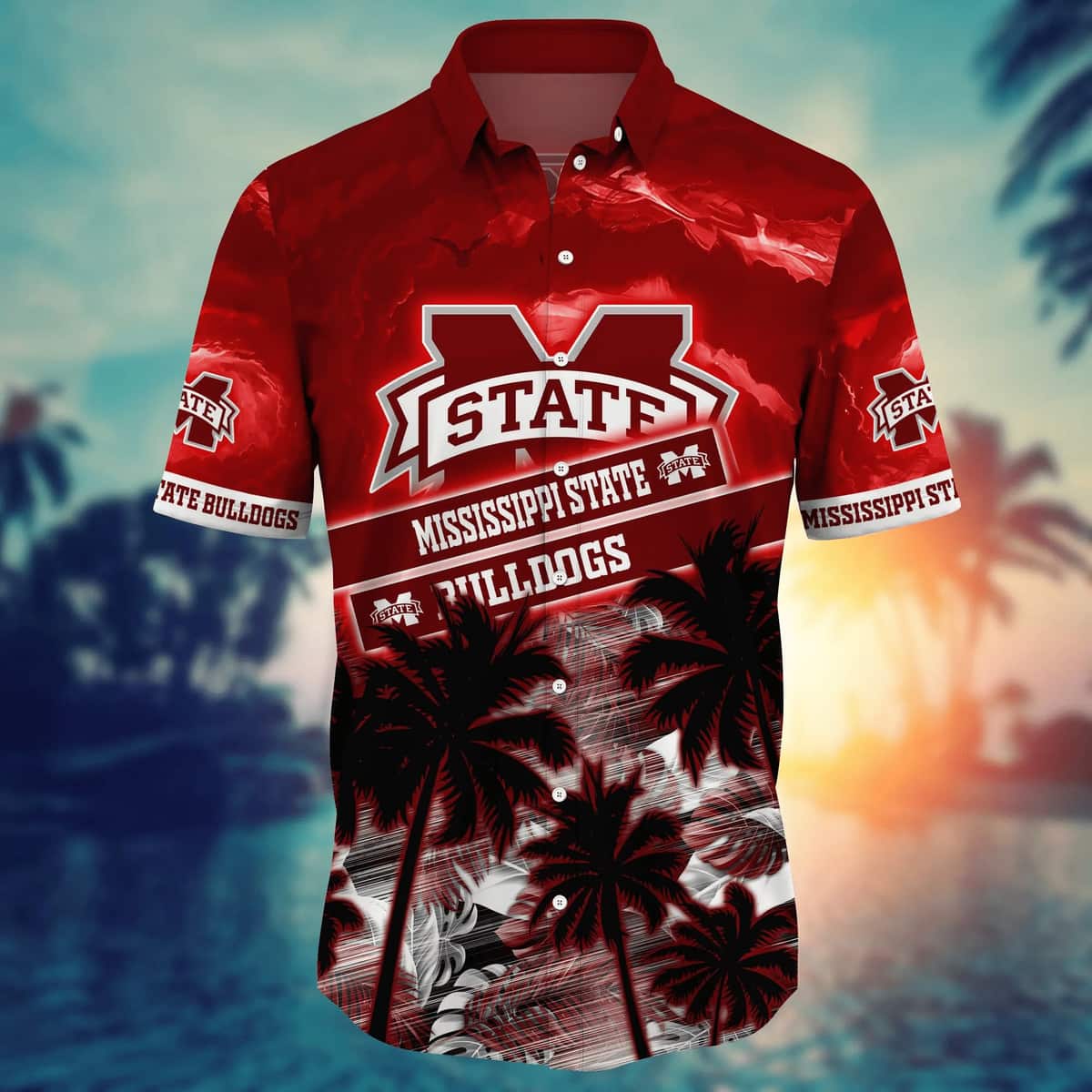 Vintage Aloha NCAA Mississippi State Bulldogs Hawaiian Shirt Beach Gift For Friend Vintage Aloha NCAA Mississippi State Bulldogs Hawaiian Shirt Beach Gift For Friend