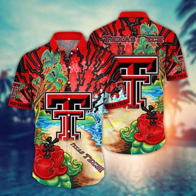 Tropical Aloha Texas Tech Red Raiders NCAA Hawaiian Shirt Summer Beach Gift Tropical Aloha Texas Tech Red Raiders NCAA Hawaiian Shirt Summer Beach Gift
